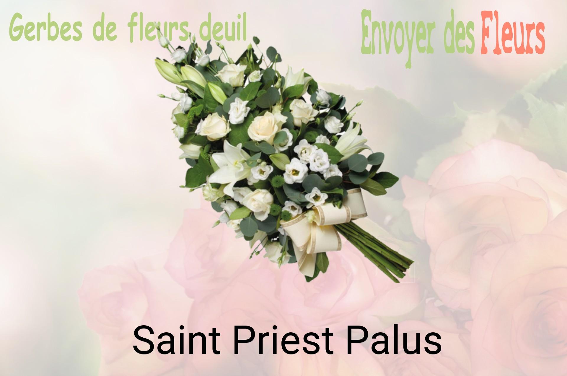 Gerbe de fleurs de deuil livrée à Saint-Priest-Palus